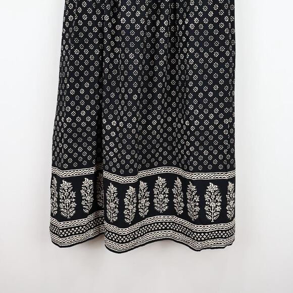 J.Crew Squareneck Cotton Poplin Midi Dress Block Print Black 6 NWT BROKEN ZIPPER - Picture 8 of 11